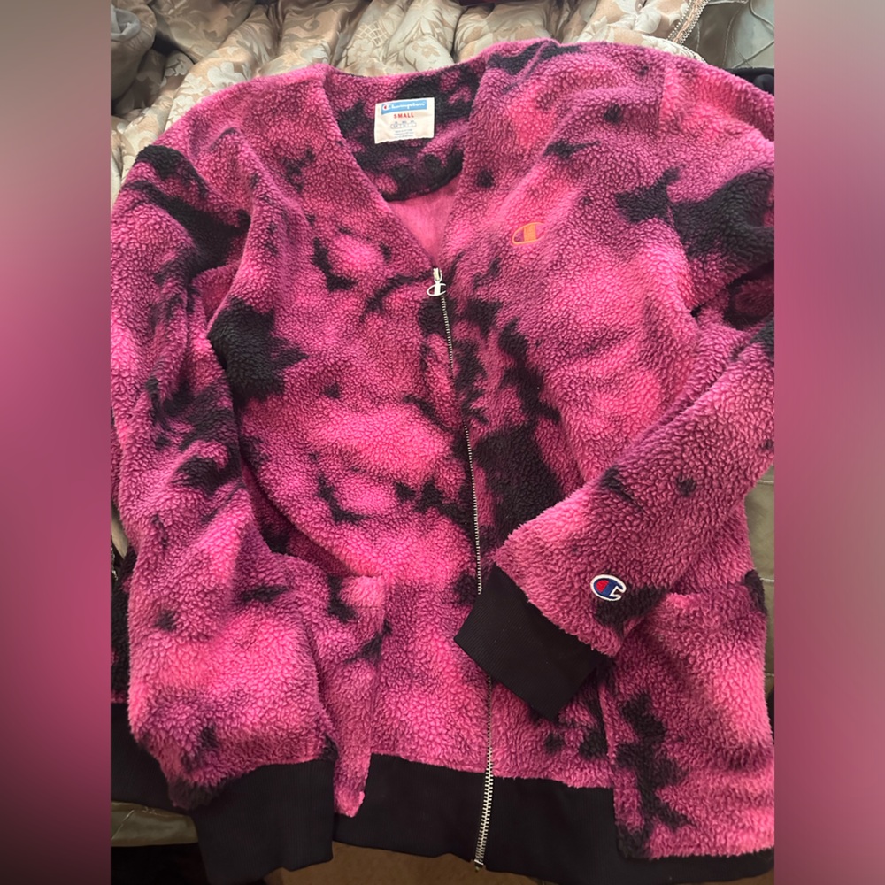 Champion Pink and Black Fleece Jacket